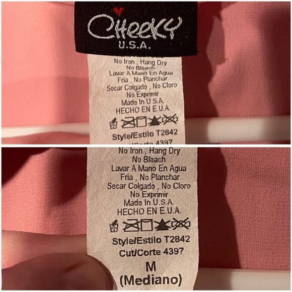 VNTG Y2K Bubblegum Pink Top SZ SM Sequin Rhinestones - Coquette Fairy Festival - Picture 5 of 7